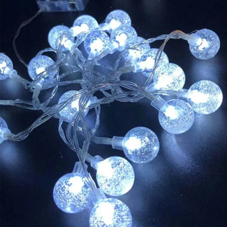 Luz Navideña Solar LED 5m con 20 Pelotitas – Ideal para Decoración