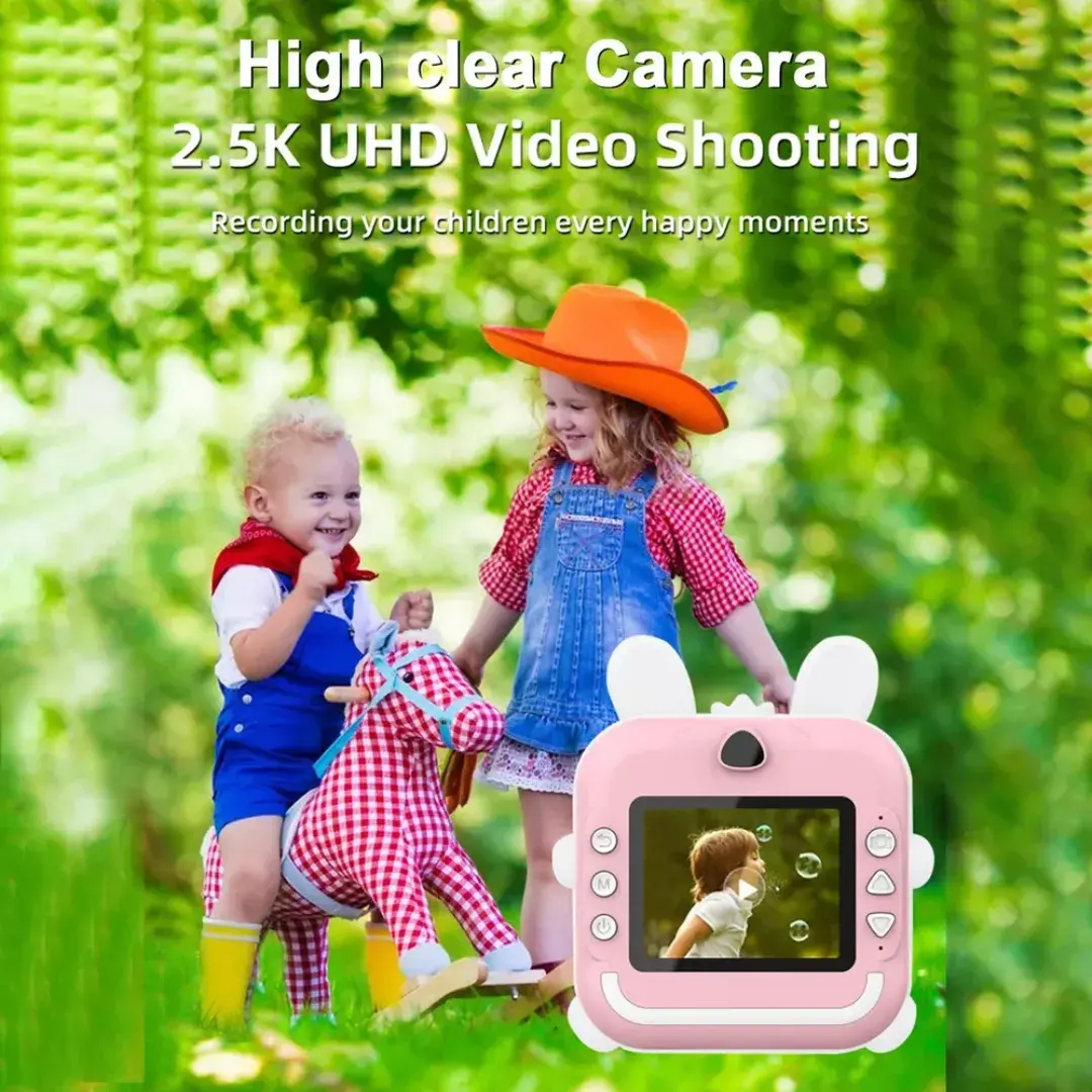 Cámara de Impresión Digital Instantánea con Pantalla HD y Juegos Divertidos - Imagen 4