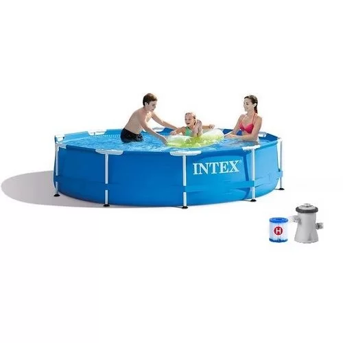 Pileta Tubular Redonda 4.500 Lts con Filtro – Intex Metal Frame