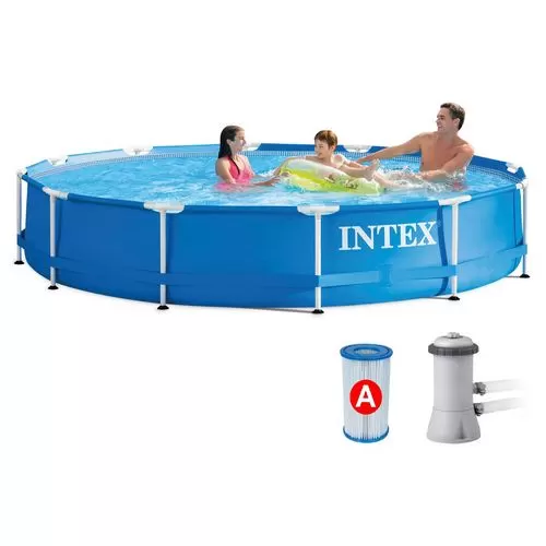 Pileta Tubular Redonda 6.500 Lts con Filtro – Intex Metal Frame