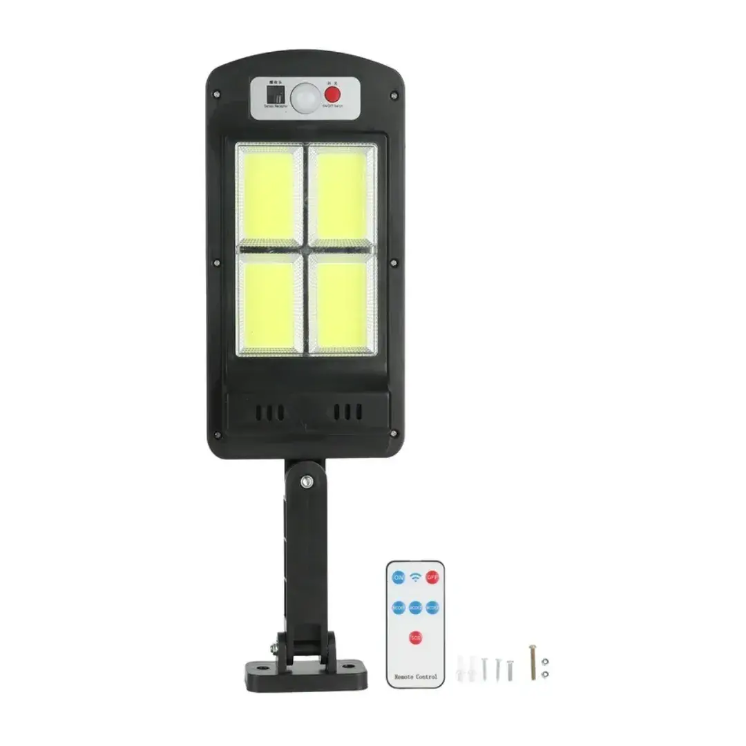 Lámpara LED Solar Exterior con Sensor de Movimiento y Control Remoto – 40W