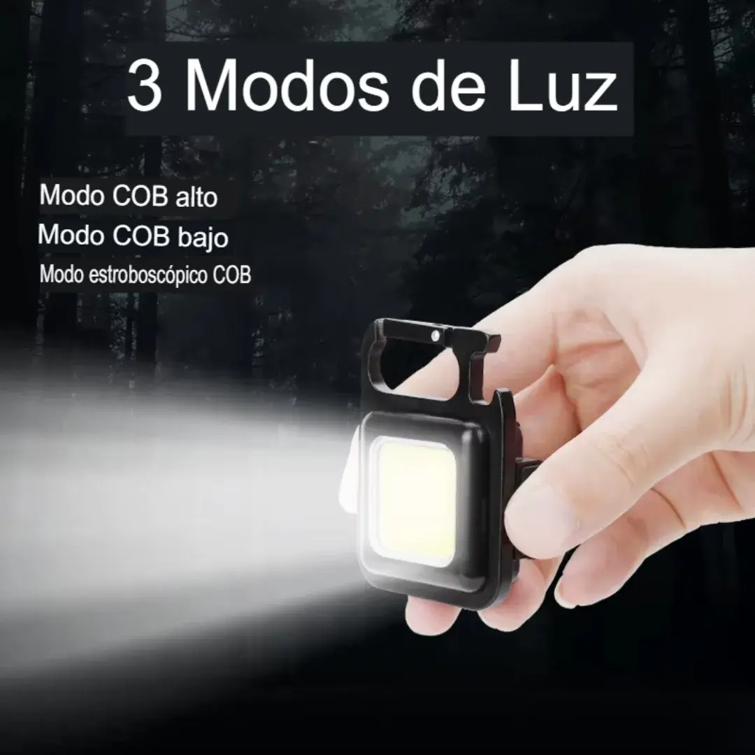 Mini Linterna Llavero LED Recargable con Clip y Imán - Imagen 5