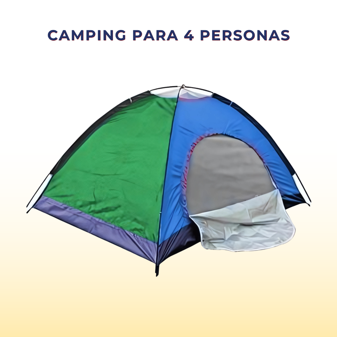 Tienda para Camping de 4 Personas – Resistente e Impermeable